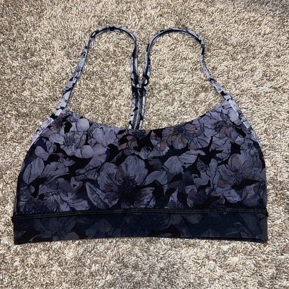 Lululemon Flow Y Bra Nulu Nightfall Blossom Multi Flow Y Loungline Bra Size 4 - Picture 6 of 9